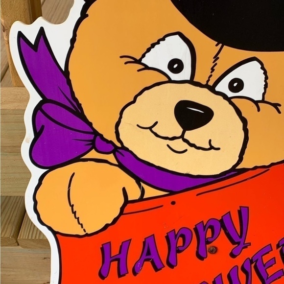 Vintage Halloween bear yard sign - Picture 4 of 5
